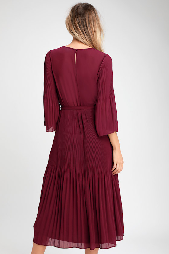 Chic Burgundy Dress S452 main image 1