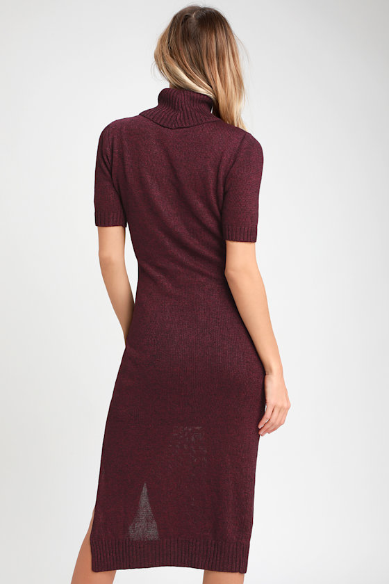 Cute Purple Dress Midi Dress Sweater Dress Purple Dress