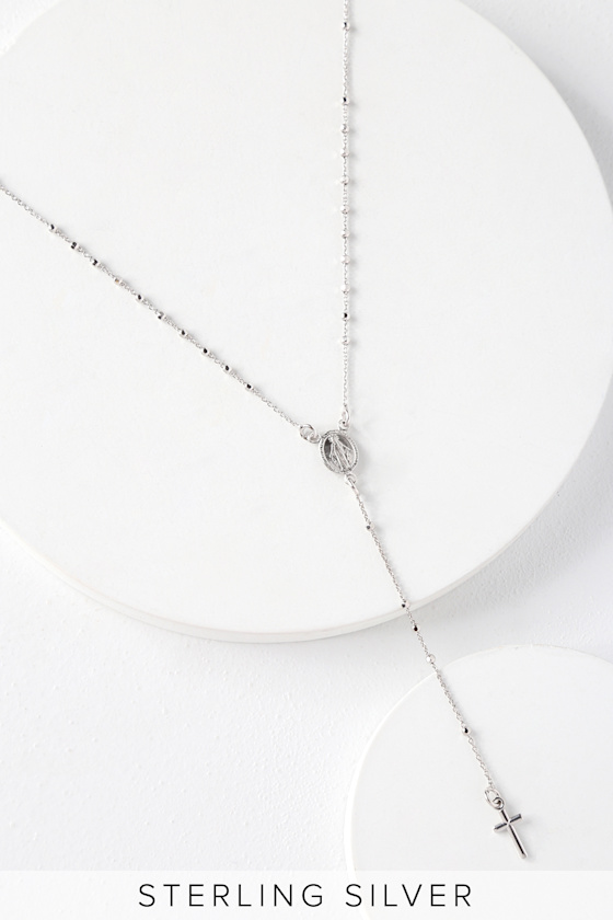Miracles Sterling Silver Cross Necklace 2