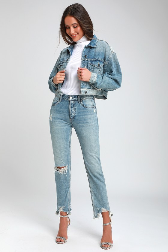 mid rise straight leg jeans