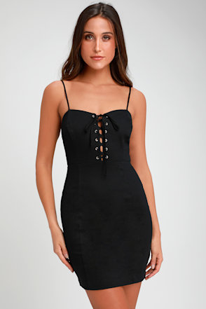 Sexy Black Dress - Lace-Up Dress - Bodycon Dress - Mini Dress - Lulus Sexy Black Dress - Lace-Up Dress - Bodycon Dress - Mini Dress - Lulus