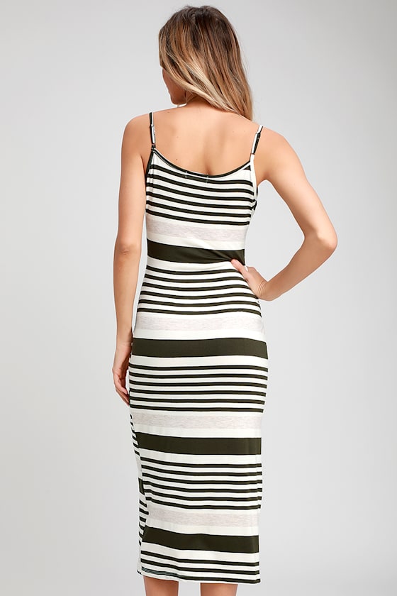 striped tea dress