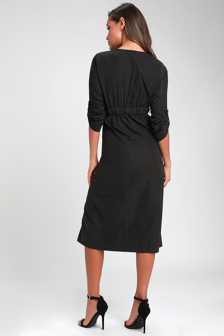 knee length dresses for ladies Faux Suede Midi Skirt