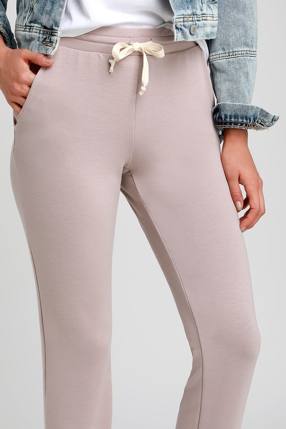 essentials taupe sweatpants