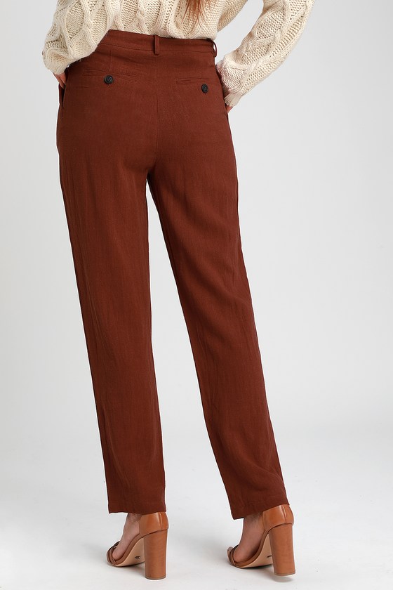 rust red pants