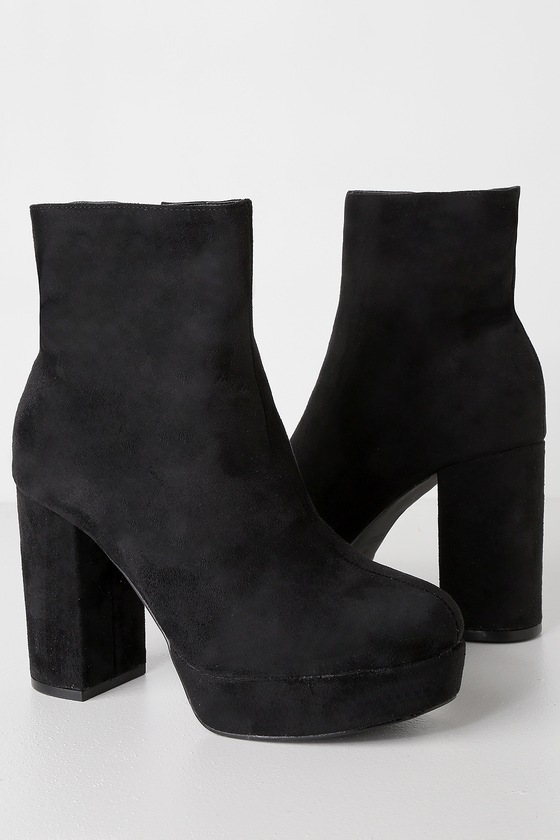 Buy > black platform ankle boot > in stock