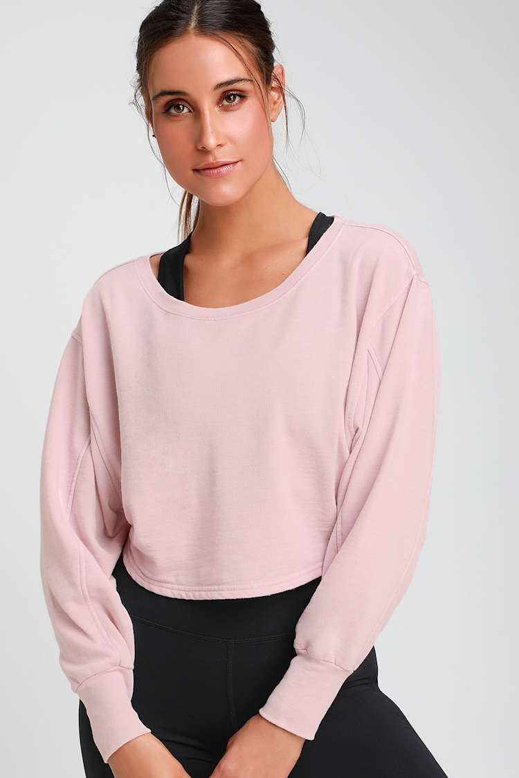 free people cropped sweatshirt