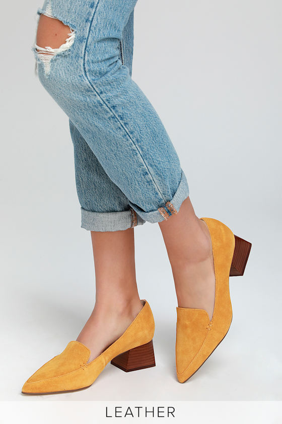 Sole Society Mavis Yellow Loafers High Heel Loafers Lulus