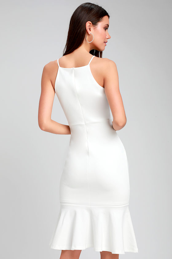This Could Be Love White Bodycon Midi Dress 4