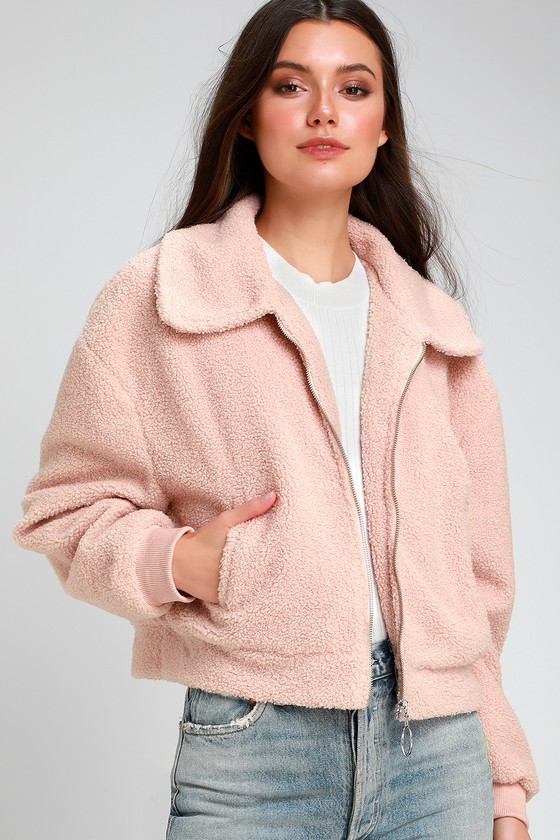 cropped teddy bear jacket