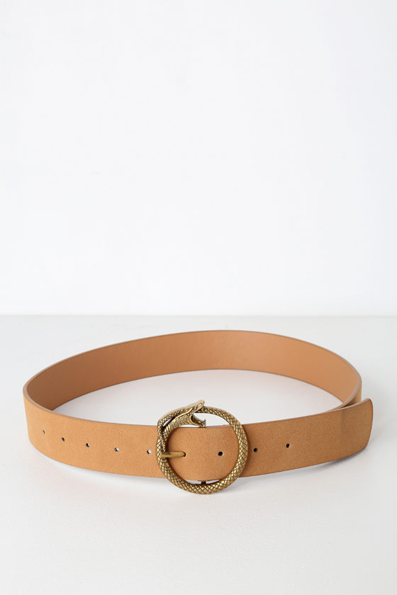 For Goodness Snake Gold and Camel Belt 1