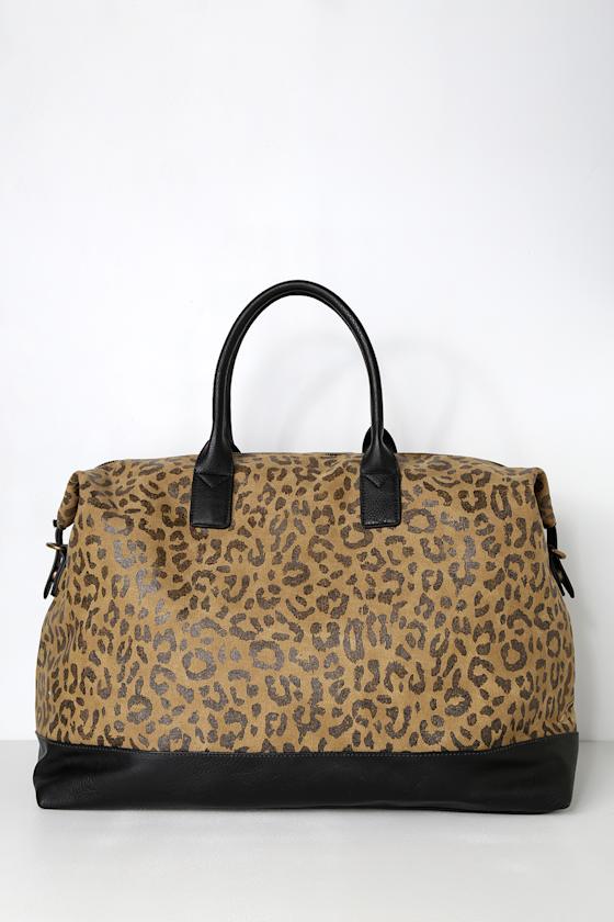 leopard print weekender