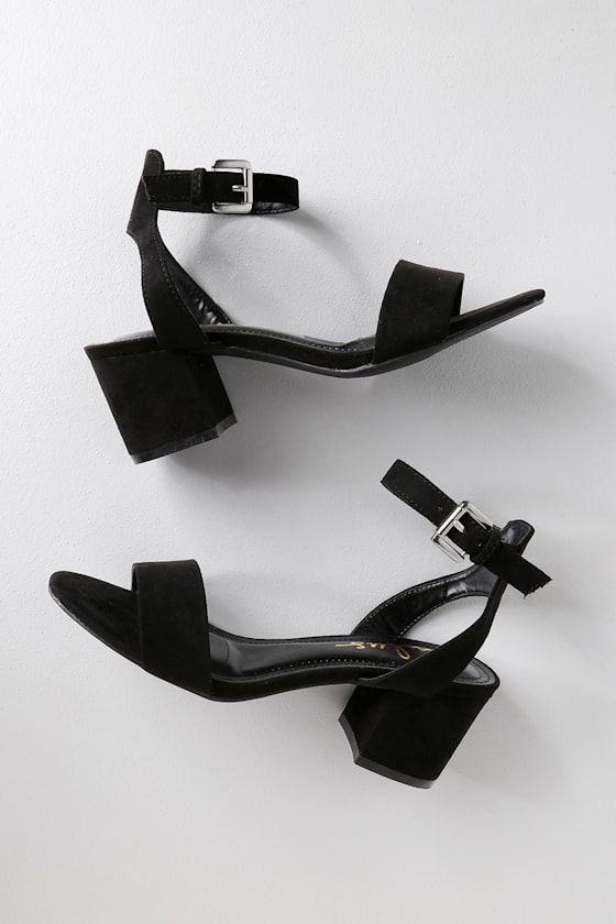 lulus black strappy heels