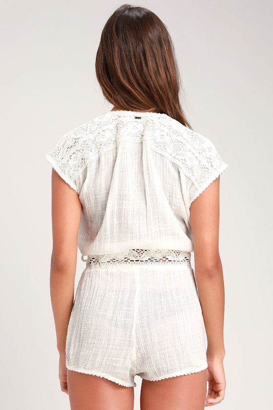 Saltwater Ivory Swim Romper Cover-Up 8