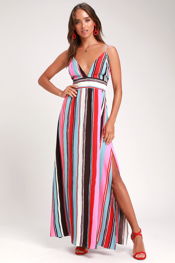 Cute Maxi Dress - Striped Maxi Dress - Sleeveless Maxi Dress - Lulus