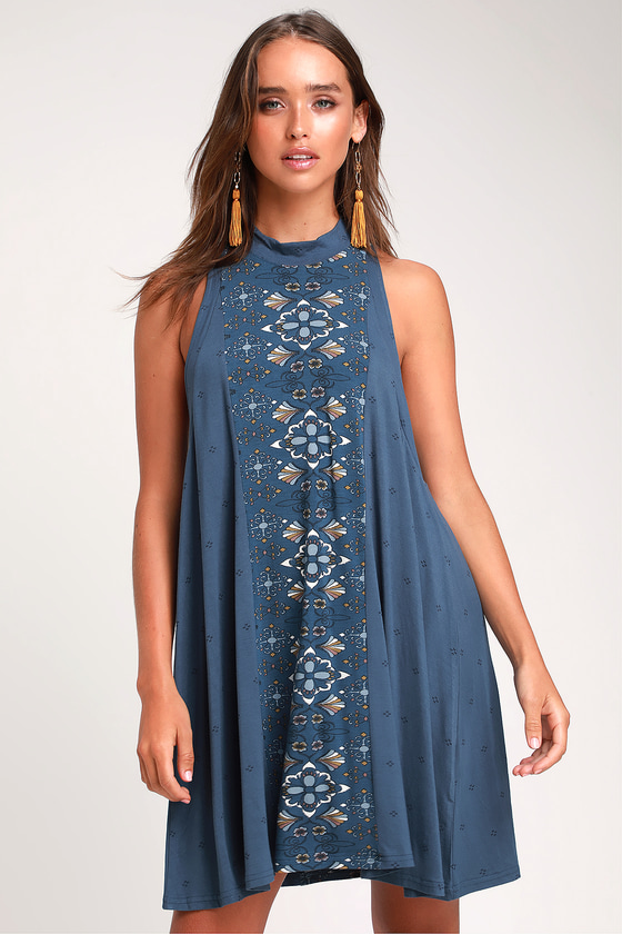 denim swing dress