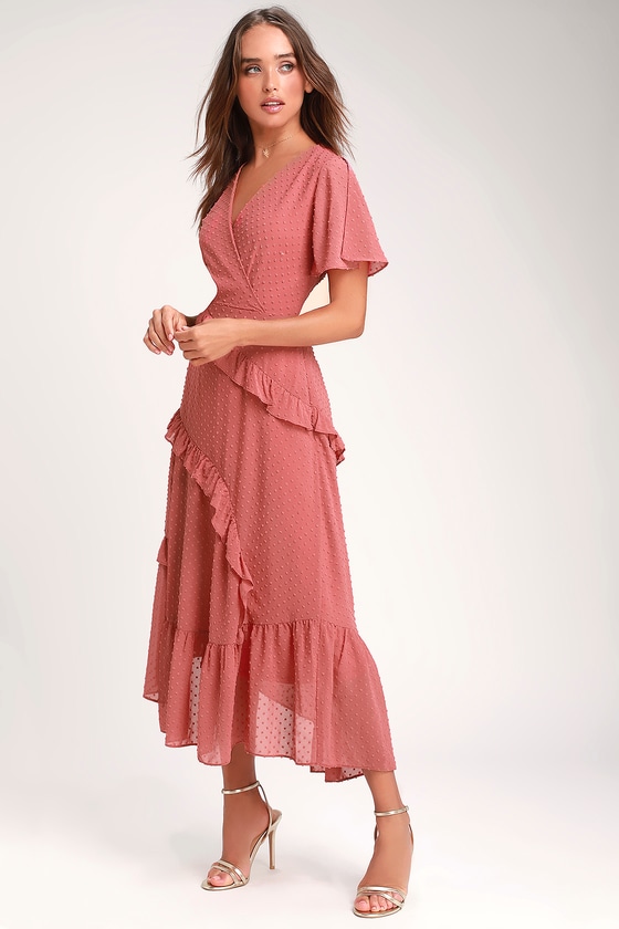 midi rose dress