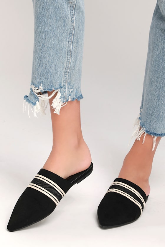 suede loafer slides