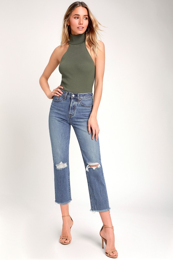 levi's wedgie fit distressed jeans