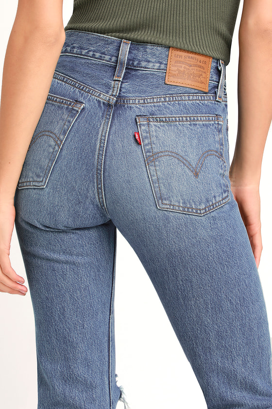 Levi's Wedgie Fit - Distressed Jeans - Medium Wash Jeans - Levi's