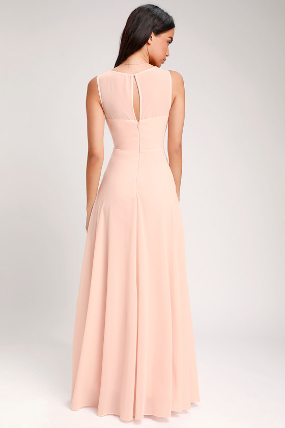 blush maxi dress casual