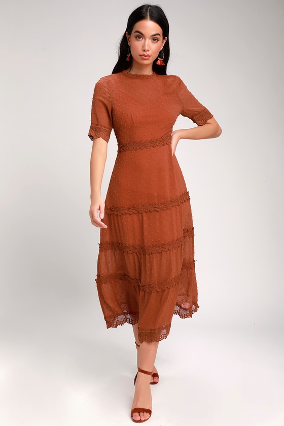 lulus rust dress