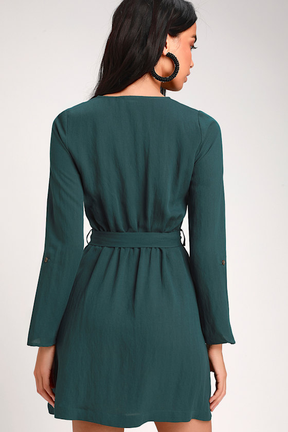 button up wrap dress