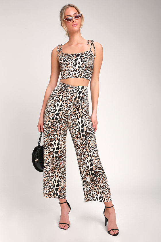leopard print magic pants