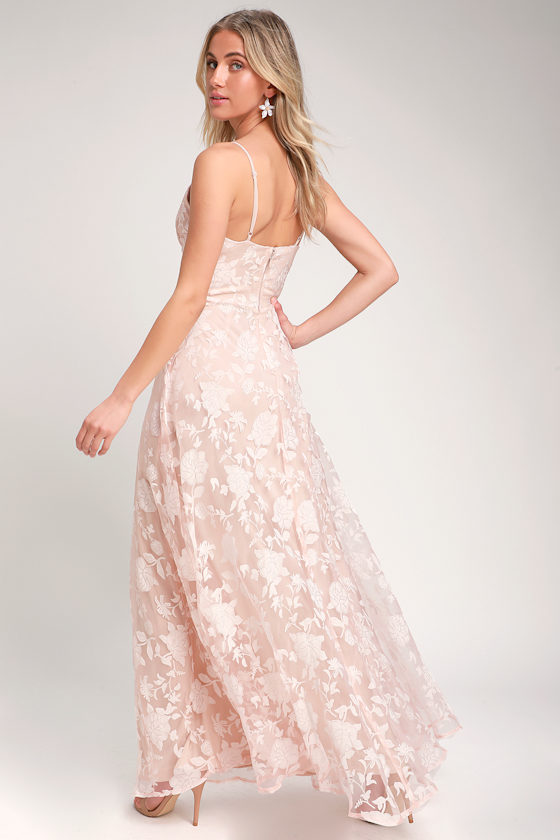 Everlasting Romance Blush Floral Maxi Dress 3