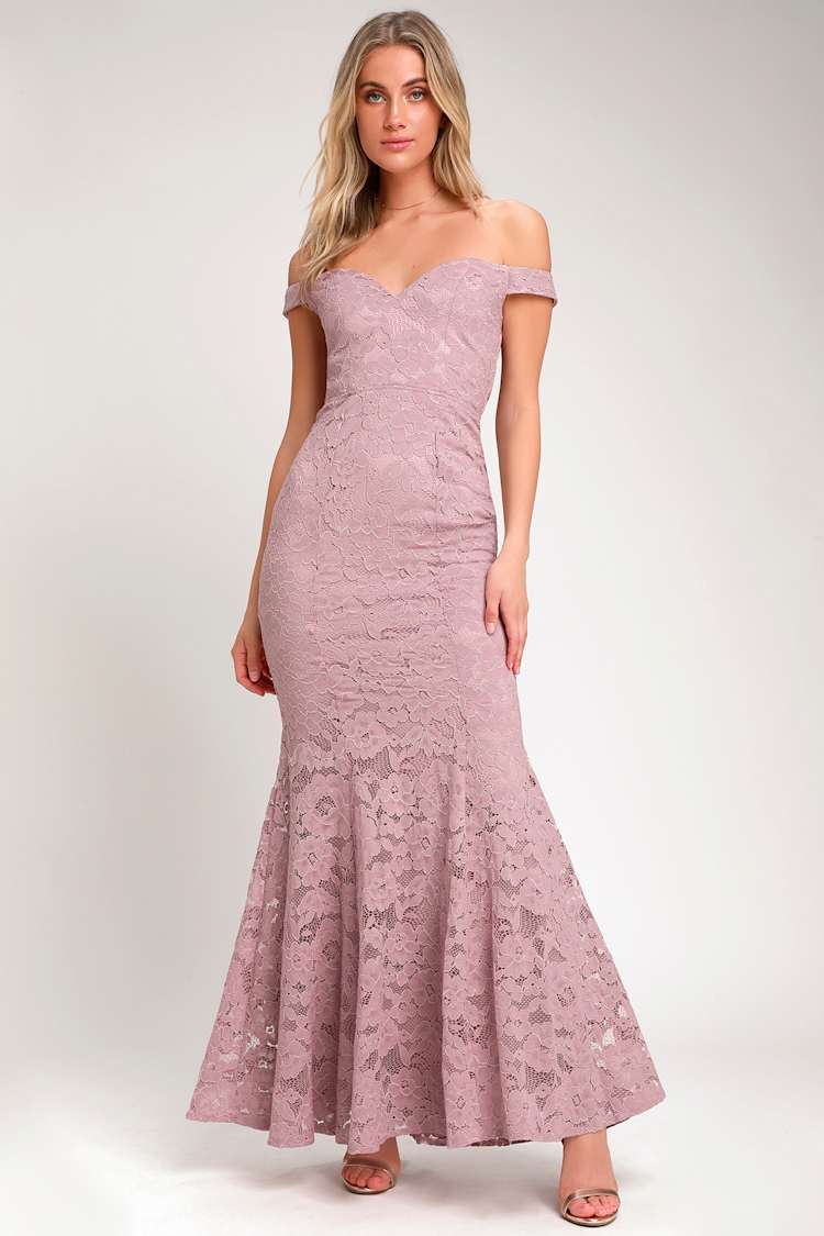 chinese dress ladies High-Low Lavender Lace V-Neck Tiered Prom Dress