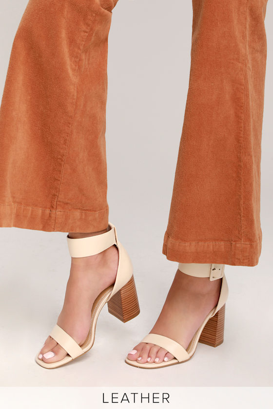 Splendid Siri Cream Ankle Strap Heels Leather Heels Lulus