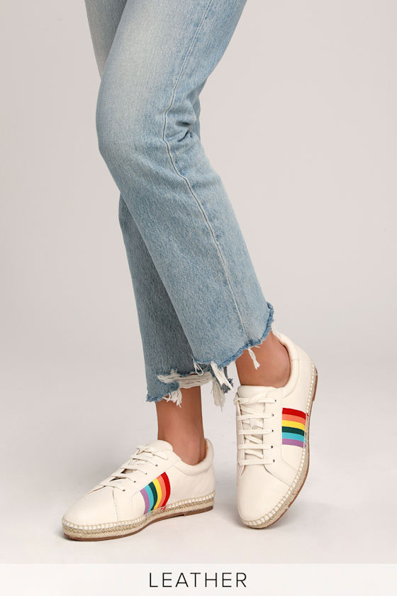 Sada White Leather Espadrille Sneakers 5