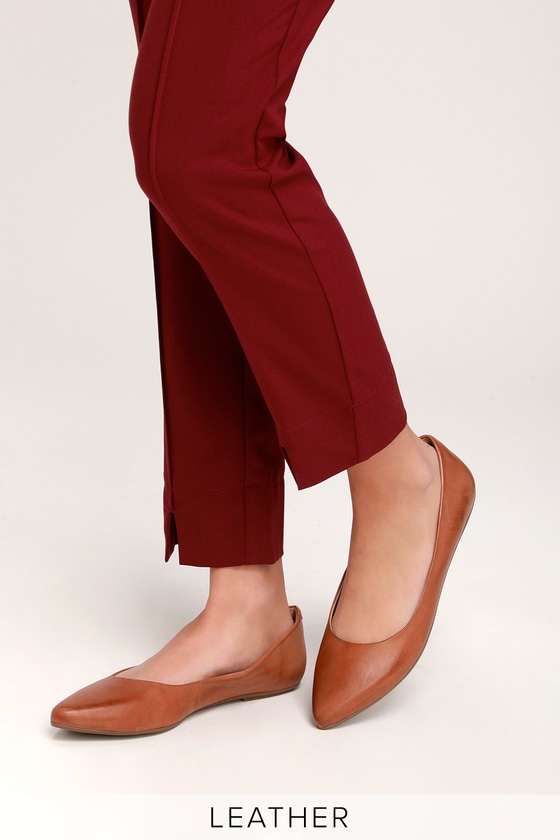 soft leather pointed toe flats