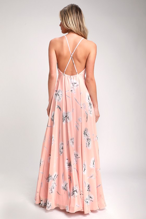 blush pink maxi