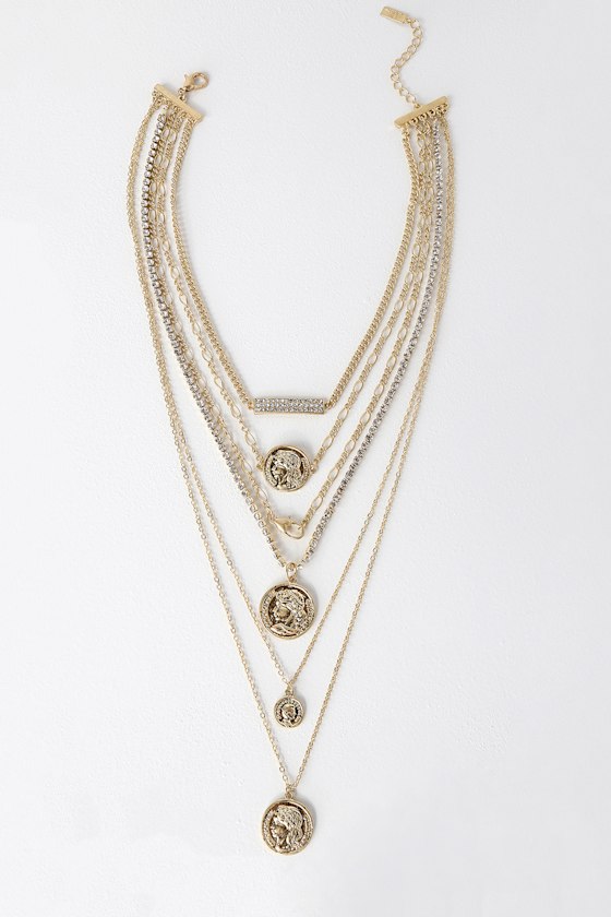 Dreams of Luxe Gold Layered Charm Necklace 3