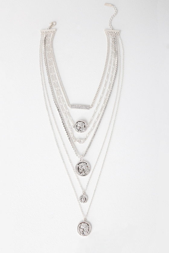 Dreams of Luxe Silver Layered Charm Necklace 1