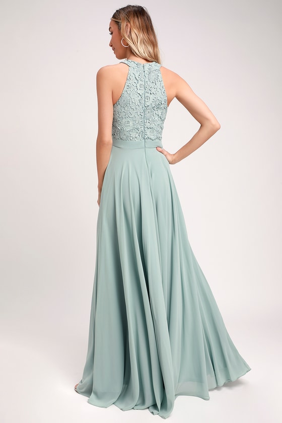 sage green maxi