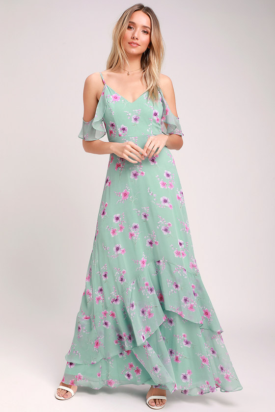 lulus mint green maxi dress