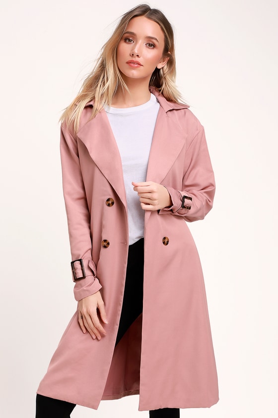 Blush Trench Coat - Oversized Trench Coat - Lightweight Trench - Lulus