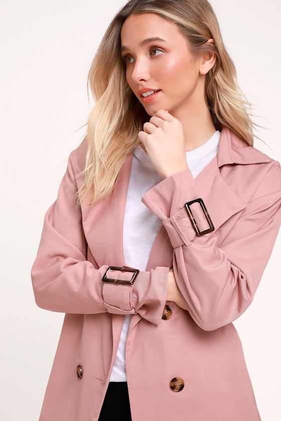 Anwen Blush Oversized Trench Coat 4