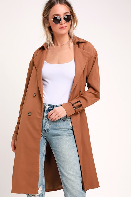Chic Tan Trench Coat Oversized Trench Coat Lightweight Trench Lulus