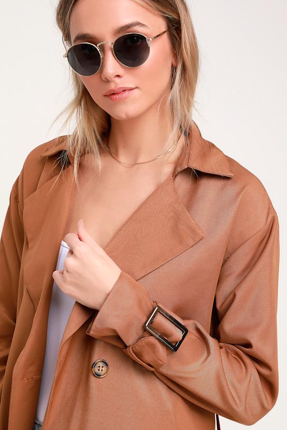 Anwen Tan Oversized Trench Coat 4