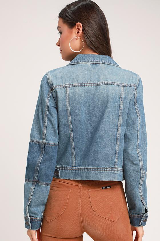 Rumors Medium Wash Two-Tone Denim Jacket 2