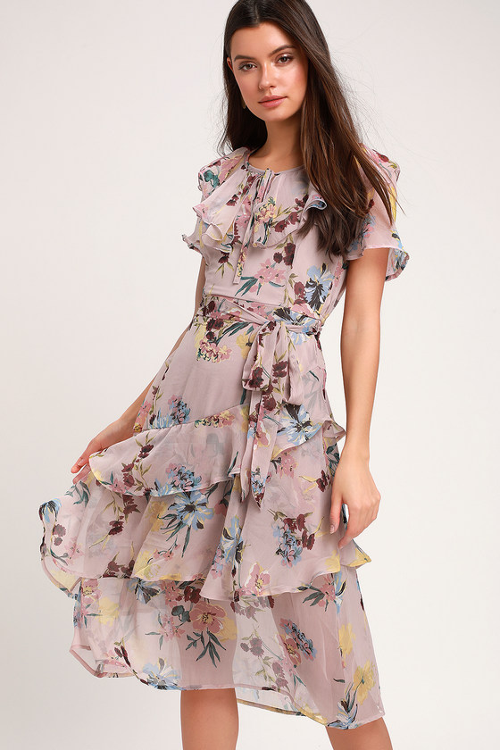 Band of Gypsies Sunny Dress - Floral Print Dress - Ruffled Dress - Lulus