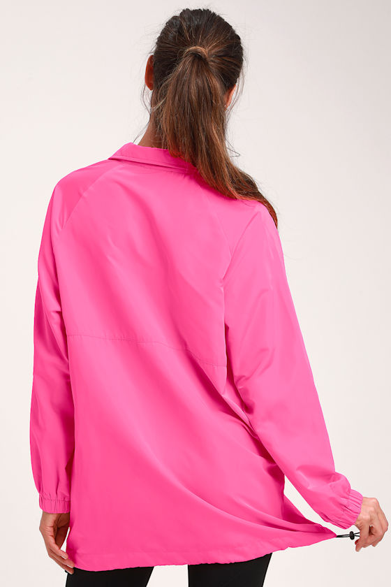 Cute Hot Pink Parka Oversized Park PullOn Parka Lulus