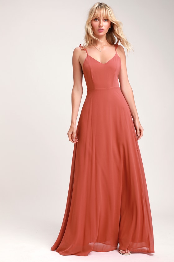 rust rose bridesmaid dresses