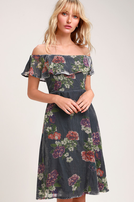 lake floral burnout dress