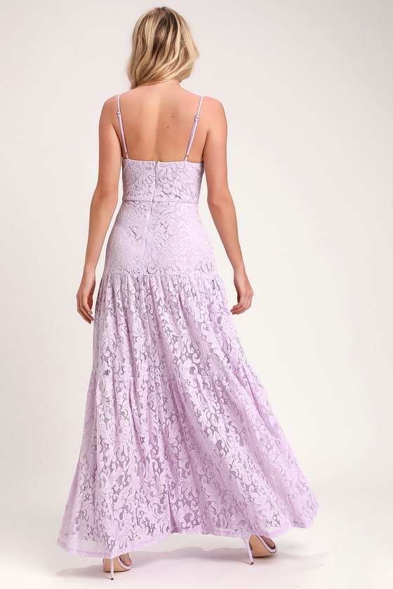 lavender lace gown