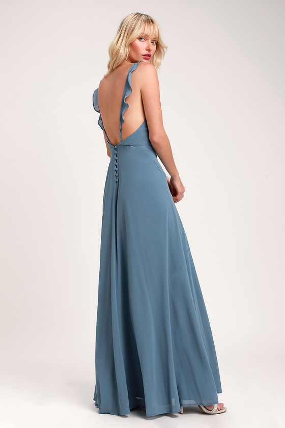 slate blue maxi