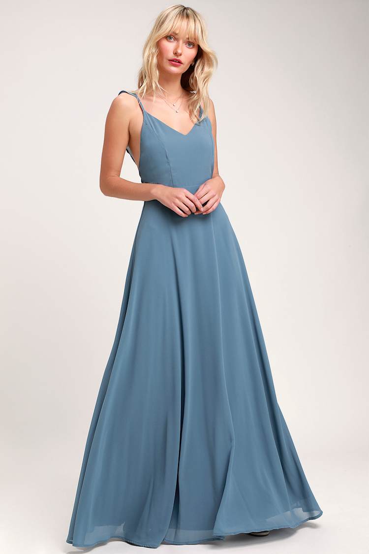 lulus slate blue dress Distinctive Charm Slate Blue Satin Asymmetrical Midi Dress